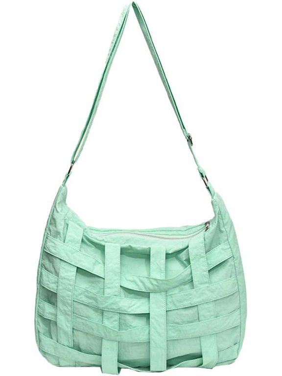 Nylon Crossbody Bags for Women Lightweight Carryall Tote Bag Casual Satchel Bag Handbag Purse for Travel Work Gym Trendy