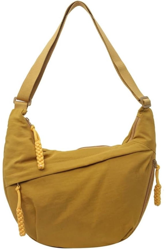 Nylon Dumpling Shoulder Bag for Women Men Lightweight Tote Bag Multiple Pockets Cross Body Bag Messenger Bag