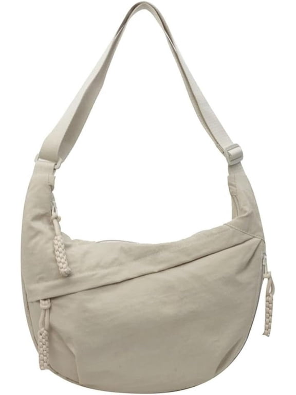 Nylon Dumpling Shoulder Bag for Women Men Lightweight Tote Bag Multiple Pockets Cross Body Bag Messenger Bag