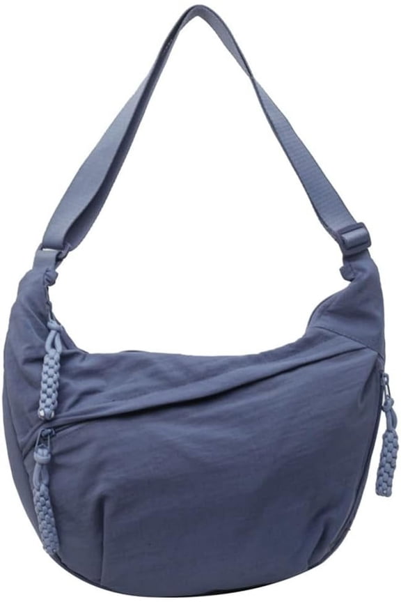 Nylon Dumpling Shoulder Bag for Women Men Lightweight Tote Bag Multiple Pockets Cross Body Bag Messenger Bag