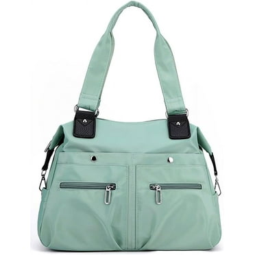 CoCoMangos Nylon Shoulder Bag for Women Large Capacity Totes Lightweight Multiple Pockets Handbag Travel Top Handle Purse