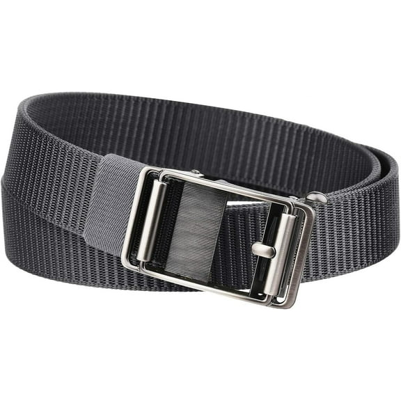 CoCoMangos Nylon Web Belts with Automatic Slide Buckle, Men's Ratchet Dress Belt Golf Belt Adjustable No Hole