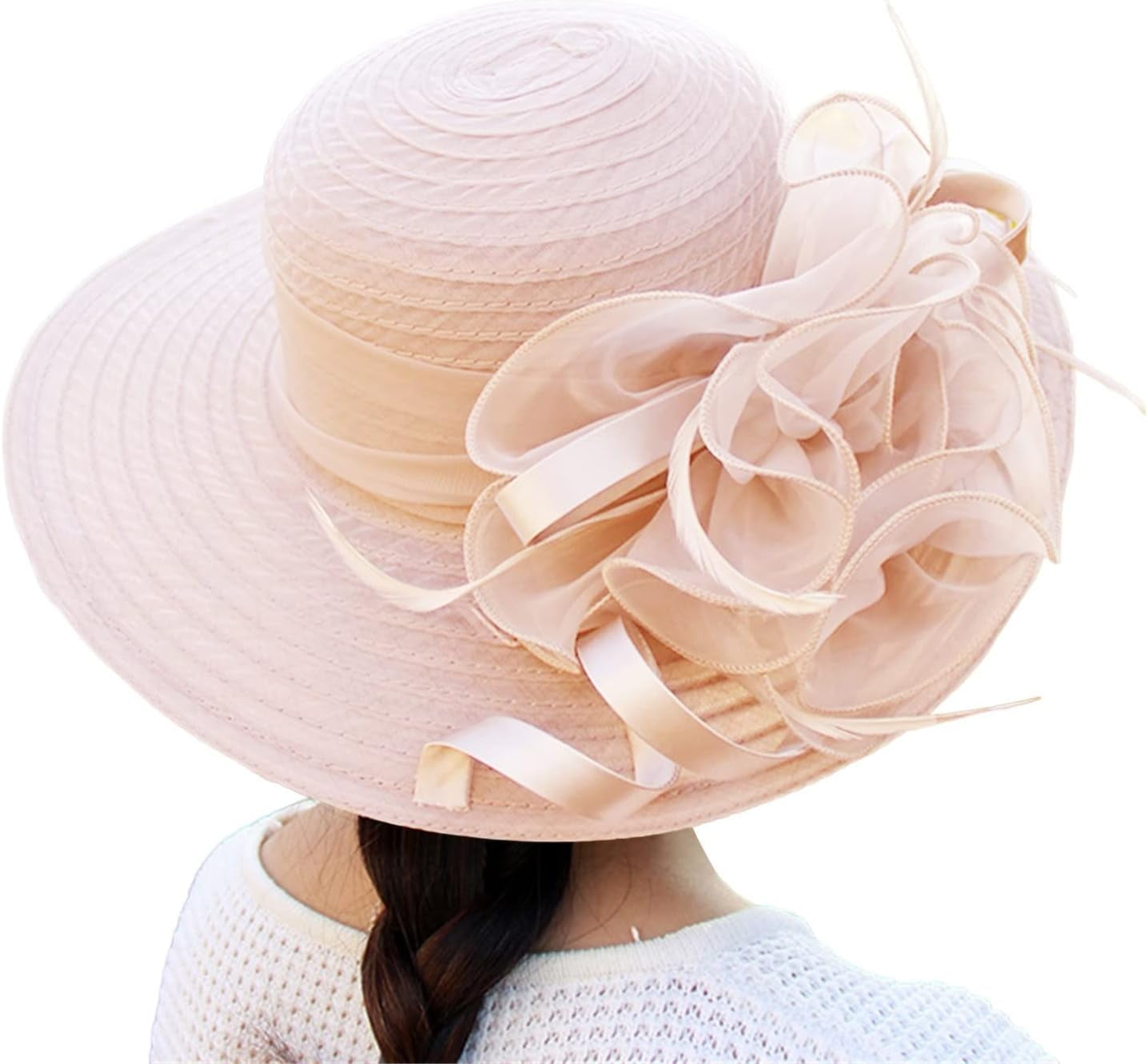CoCoMangos Organza Kentucky Fascinator Derby Hats for Women 