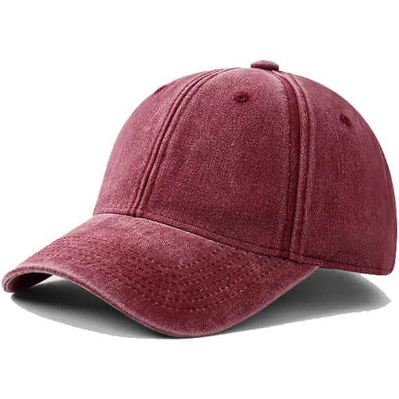CoCoMangos Oversize Baseball Cap for Big Heads 23.6"-25.10", Denim Large Baseball Hat Adjustable Plain Dad Cap