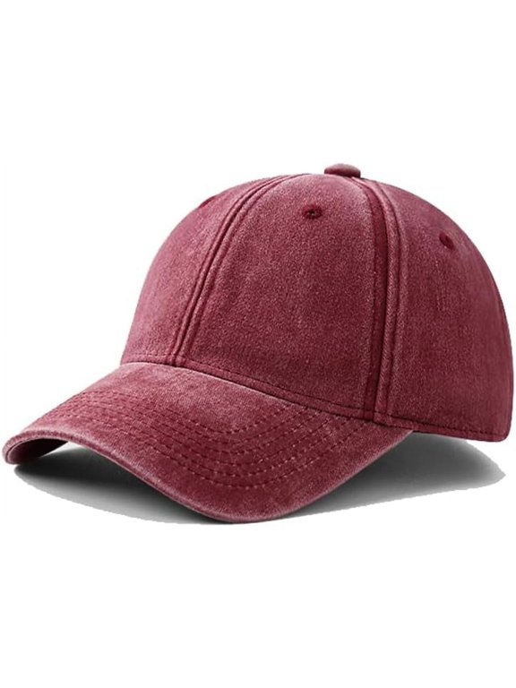 Oversize Baseball Cap for Big Heads 23.6"-25.10", Denim Large Baseball Hat Adjustable Plain Dad Cap