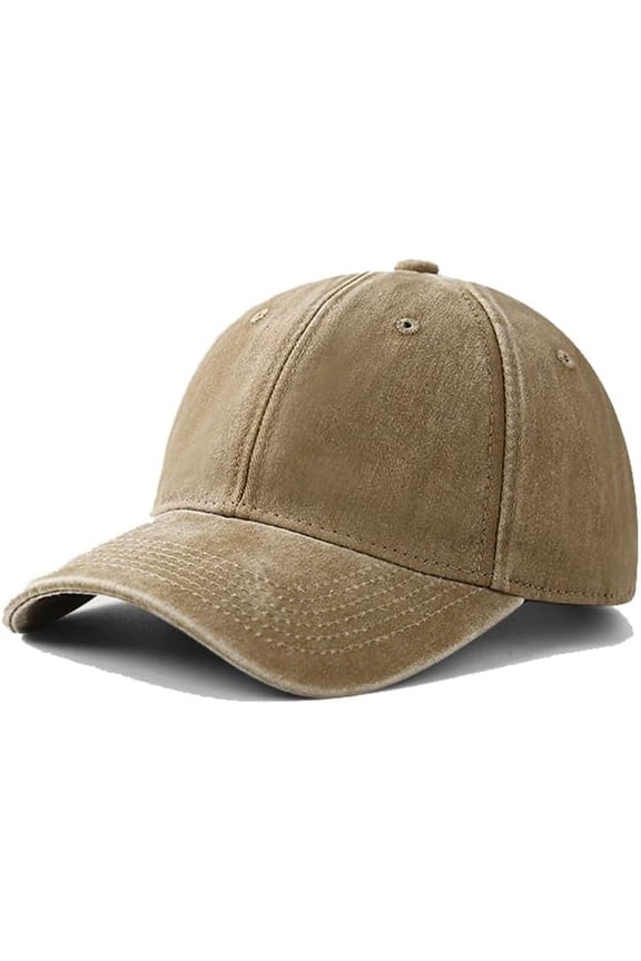 Oversize Baseball Cap for Big Heads 23.6"-25.6", Denim Large Baseball Hat Adjustable Plain Dad Cap