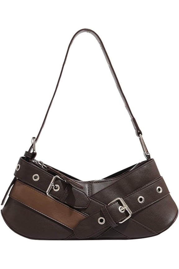 PU Leather Hobo Bags for Women Y2k Satchel Single Underarm Shoulder Bag Cute Crossbody Wallet Purse Retro Tote Handbag