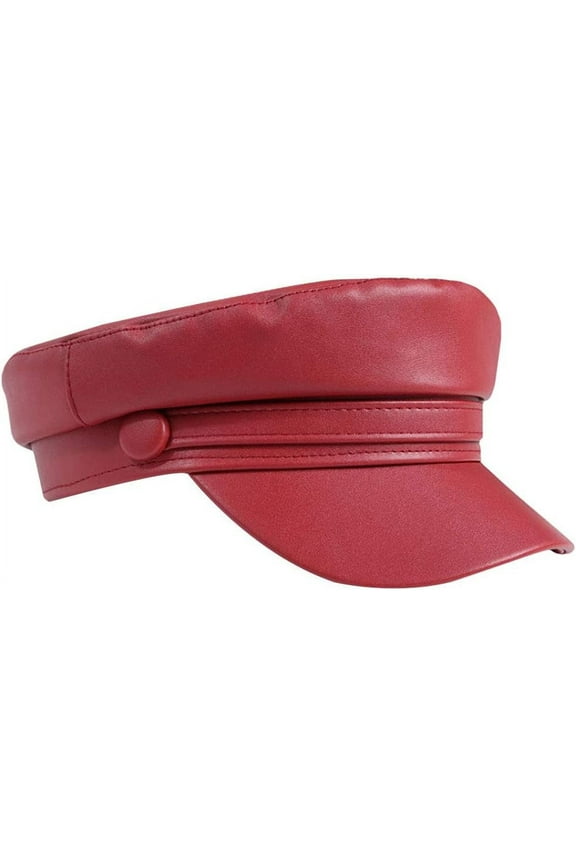 PU Leather Newsboy Hats for Women Fiddler Hat Newsboy Cap Beret Hats
