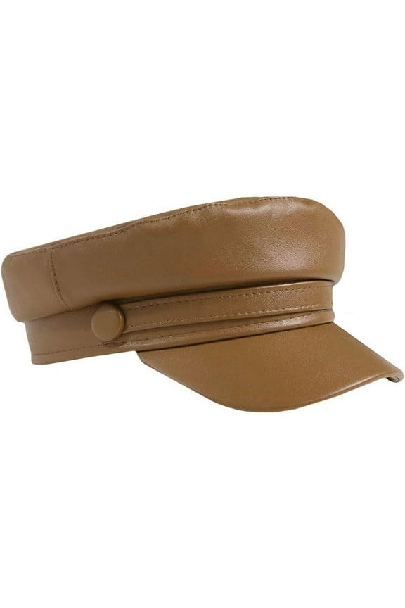 PU Leather Newsboy Hats for Women Fiddler Hat Newsboy Cap Beret Hats