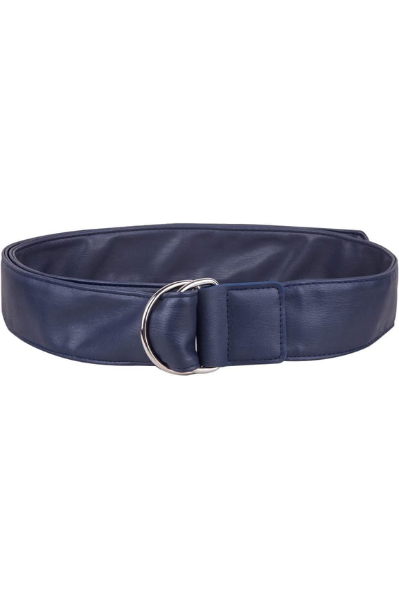 PU Leather Waist Belts for Women Vintage Casual Chic Dress Belt with Double D-Ring Buckle