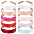 thumbnail image 1 of CoCoMangos Pink White Black Red Headband 10 Pack Satin Headbands for Women Girls Non Slip 1 Inch Women Hair Bands Halloween Cosplay Diy Holiday Head Band Gifts for Mothers Sisters Hair Accessories, 1 of 8