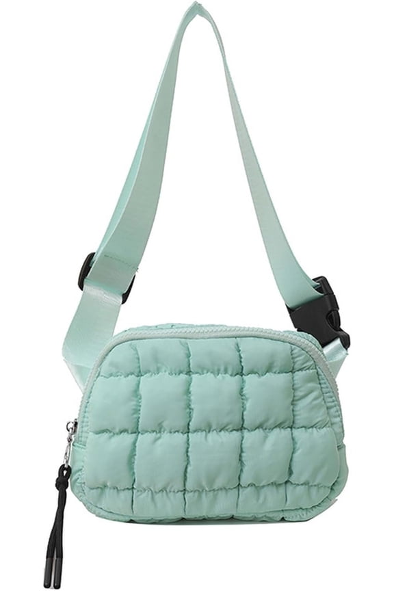 Puffer Belt Bag for Women Crossbody Purse Waist Packs Padded Cross Body Hobo Shoulder Travel Purse Cute Quilted Fanny Pack