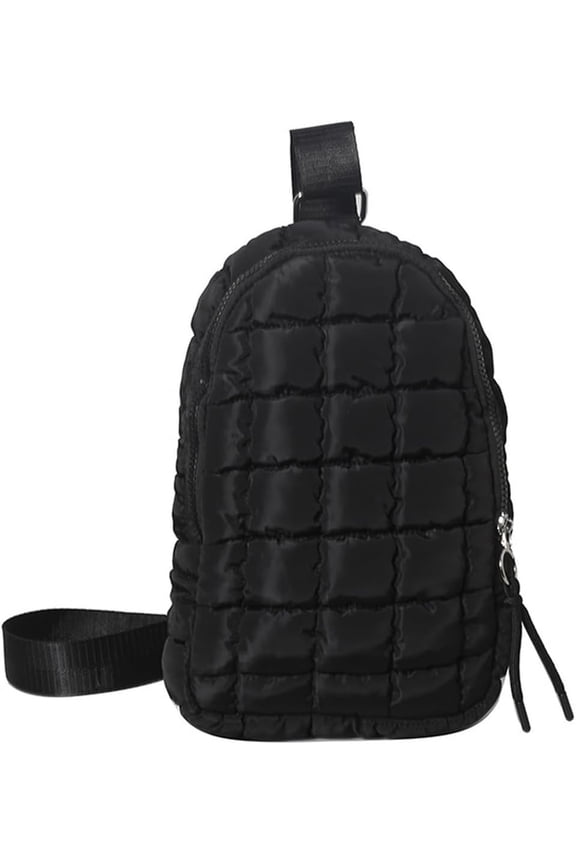 Puffer Belt Bag for Women Padded Crossbody Purse Waist Packs Cross Body Hobo Shoulder Travel Purse Cute Quilted Fanny Pack