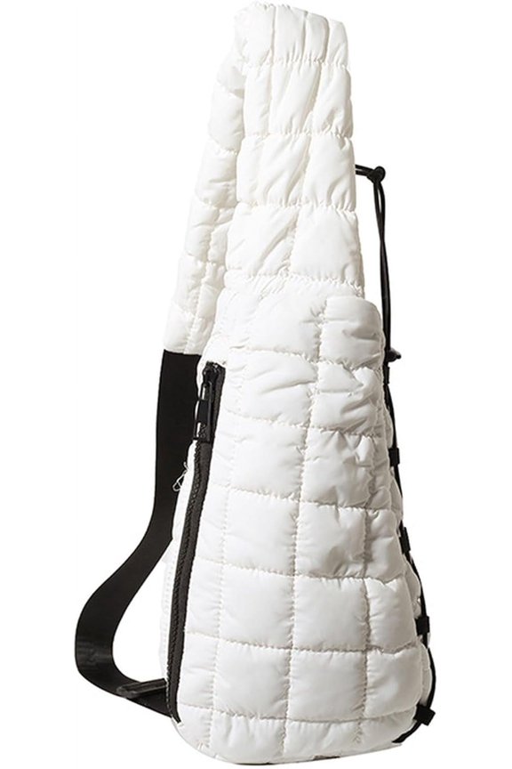 Puffer Belt Bag for Women Waist Packs Crossbody Purse Padded Cross Body Hobo Shoulder Travel Purse Cute Quilted Fanny Pack