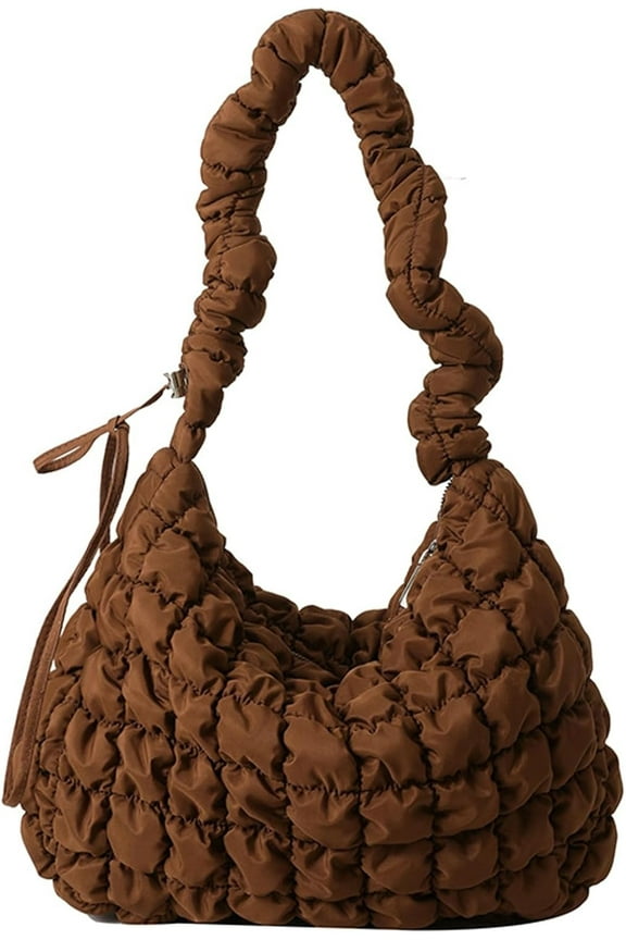 Puffer Tote Bag Women Quilted Padded Down Jacket Bag Soft Puffy Crossbody Bag Handbags Bubble Purse