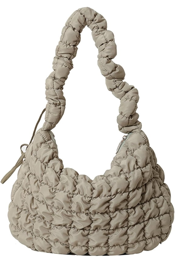 Puffer Tote Bag Women Quilted Padded Down Jacket Bag Soft Puffy Crossbody Bag Handbags Bubble Purse