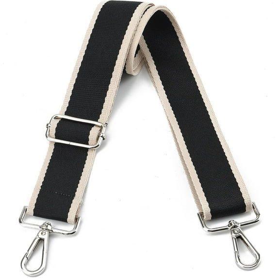 CoCoMangos Purse Strap Silver Hardware Wide Bag Straps Replacement Crossbody Adjustable Shoulder Strap for Purses Canvas…