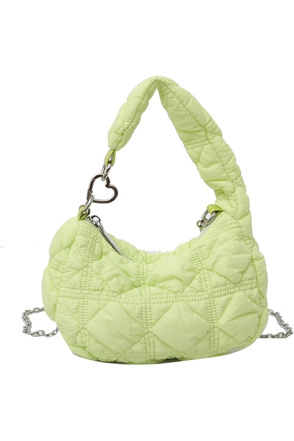 Quilted Puffer Bag, Mini Puffer Tote Bag Lightweight Puffy Purse Puffer Crossbody Bags for Women
