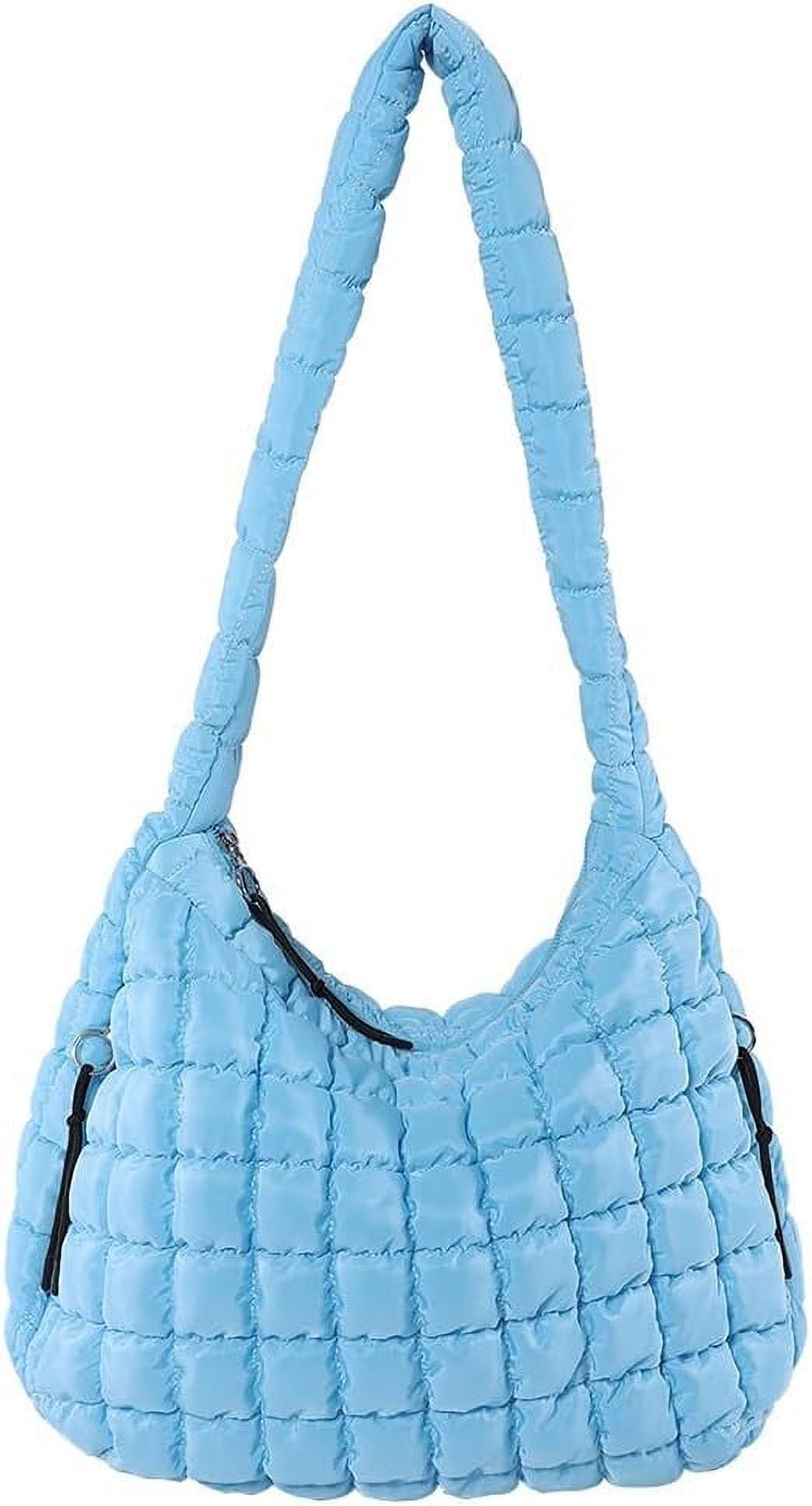 Quilted Puffer Tote Bag For Women - Large Carryall, Lightweight, Shoulder/Crossbody, Nylon - View #7