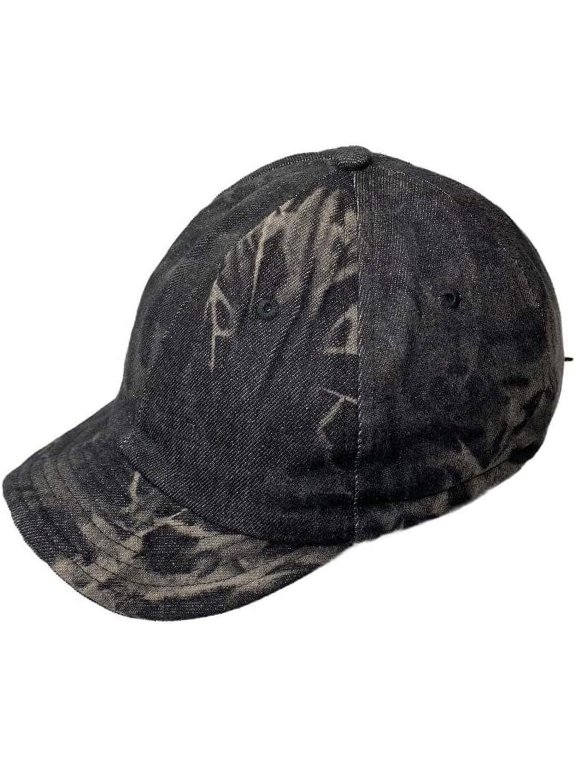 Short Bill Brim Cotton Baseball Cap Soft-Structured Trucker Dad Hat Stylish Hip-Hop Ball Cap Unisex