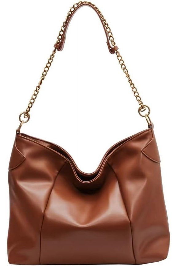 Shoulder and Crossbody Bags for Women Vegan Leather Spliced Handbag Vintage Work Bag with 2 Detachable Shoulder Strap