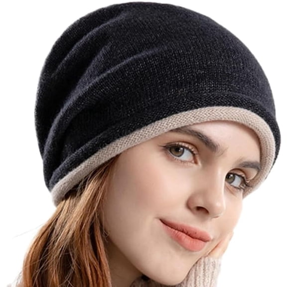 CoCoMangos Slouchy Beanie Hat for Women Ladies Warm Skull Cap Knitted Winter Hat Bucket Hat Ski Cap Cold Hat for Fall Winter Outdoor