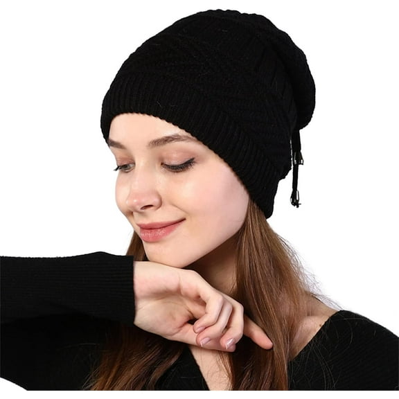 CoCoMangos Slouchy Beanie for Women Multifunction Cancer Chemo Skull Caps Winter Warm Knit Streetwear Headwear Outdoor Trendy