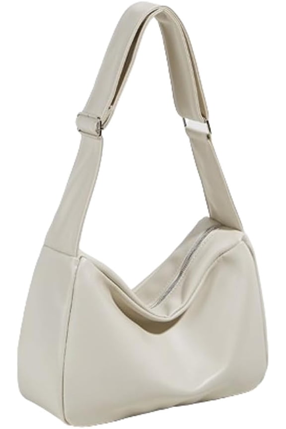 Slouchy Hobo Bags for Women Retro Crossbody Purse Soft PU Leather Underarm Shoulder Bag Work College Tote Handbags