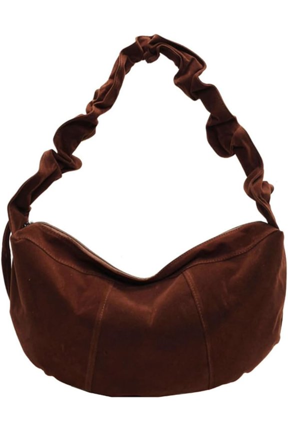 Slouchy Suede Hobo Bag Womens Large Dumpling Satchels Shoulder Bag Crossbody Purse Stylish Top-handle Tote Handbag