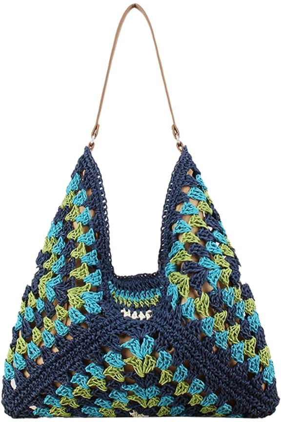 Straw Bags for Women Summer Beach Tote Purse Crochet Shoulder Everything Holiday Work Everyday Handbag