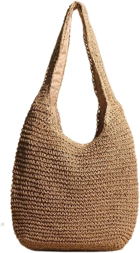 CoCoMangos Straw Hobo Bags for Women Vintage Handbag Tote Bag Boho Crochet Beach Bag Trendy Handwoven Shoulder Bags Purse