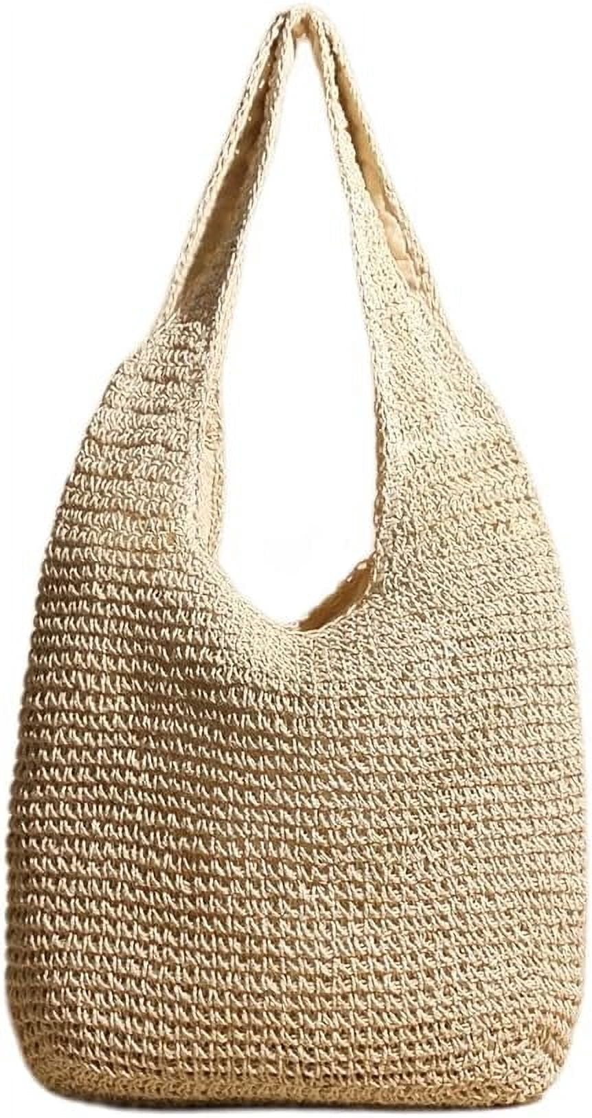 CoCoMangos Straw Hobo Bags for Women Vintage Handbag Tote Bag Boho Crochet Beach Bag Trendy Handwoven Shoulder Bags Purse