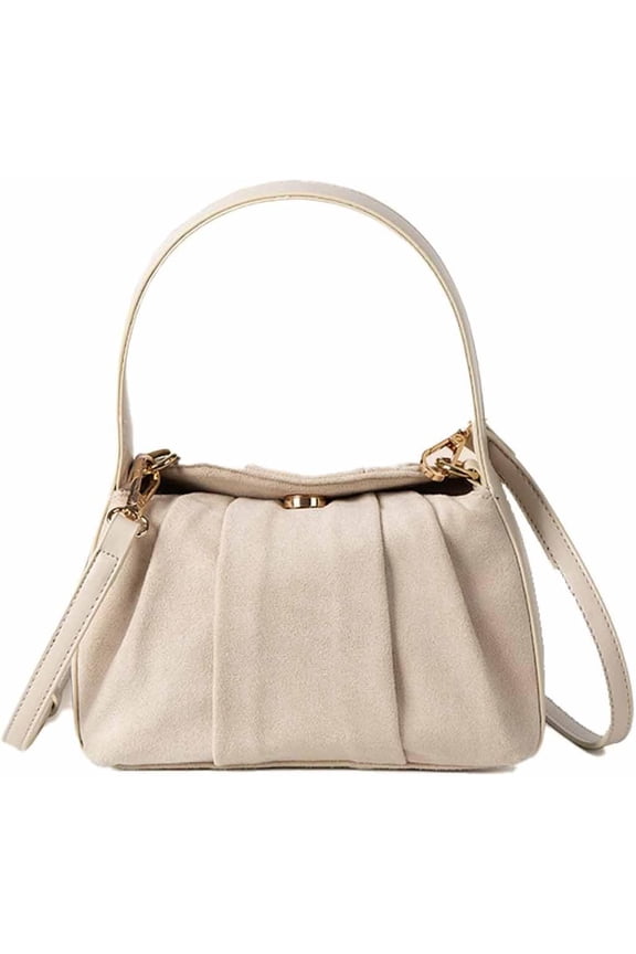 Sued Handbag Cute Small Hobo Bag for Women Shoulder Purse Lightweight Handle Crossbody Bag with Adjustable Strap