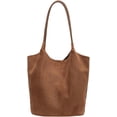 thumbnail image 1 of CoCoMangos Suede Tote Handbag with Fashion Purse Winter Fall Slouchy Shoulder Hobo Bag Trendy Suede Satchels Top Handle Bag 2pcs, 1 of 4