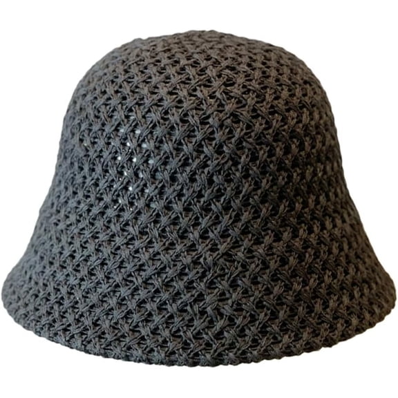 CoCoMangos Summer Crochet Mesh Bucket Hat for Women Packable UV Protection Beach Sun Hat Floppy Wide Brim Sun Visors