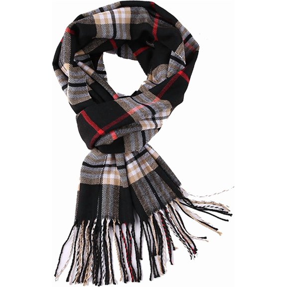 CoCoMangos Tartan Buffalo Narrow Scarf for Men Scottish Plaid Long Scarves Women Winter Spring Fall Neck Warm Scarf 12x75in