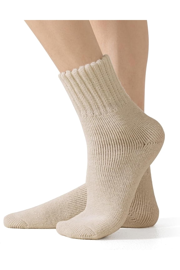 Thick Boot Socks Casual Winter Full Terry Cushioned Thermal Ribded Crew Socks For Women Pack