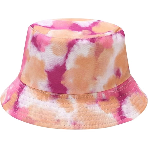 CoCoMangos Tie Dye Fisherman Hats for Women Men Aesthetic Fishing Hats Reversible Beach Travel Hats Packable Outdoor Bucket Hat