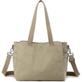 thumbnail image 1 of CoCoMangos Top Handle Handbag for Women Large Capacity Crossbody Bag Canvas Shoulder Bag Casual Tote Bag Satchel Retro Purse, 1 of 7