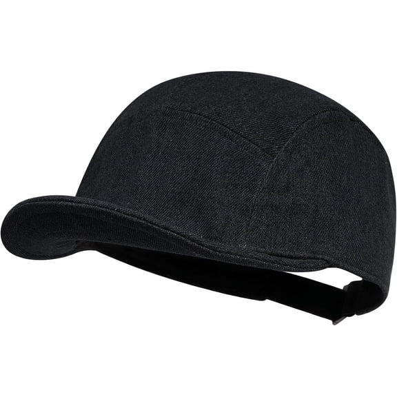 CoCoMangos Trucker 5 Panel Hat Short Bill Cadet Cap Denim Baseball Hat Unstructured Cotton Dad Hats Snapback Fitted Flat-Bill Cap