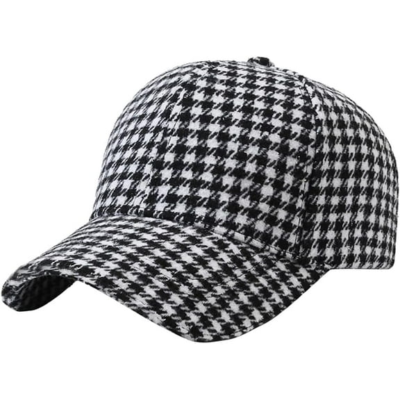 CoCoMangos Unisex Fall Winter Plaid Print Baseball Caps Adjustable Checked Print Dad Hat Trucker Hats for Men Women Outdoor