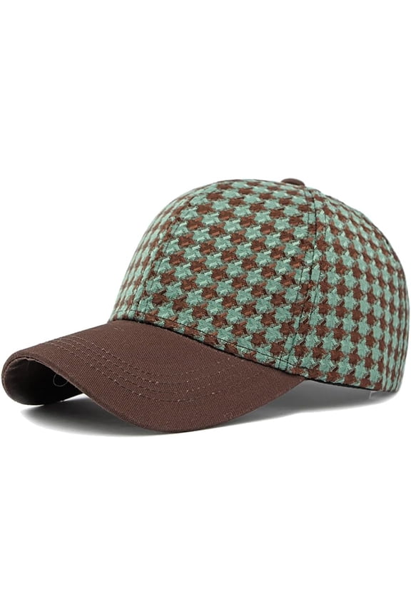 Unisex Fall Winter Plaid Print Baseball Caps Adjustable Checked Print Dad Hat Trucker Hats for Men Women Outdoor