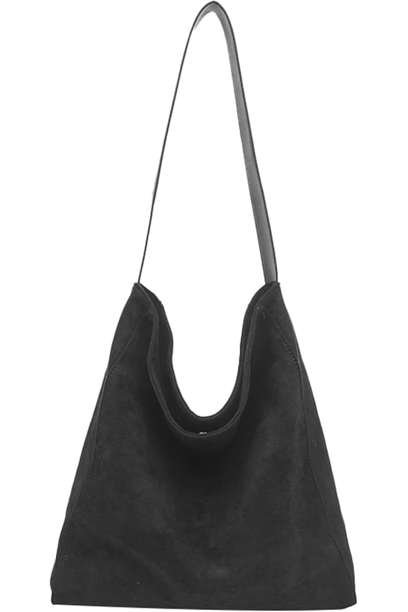 Vintage Suede Finish Tote Bag for Women Fall Winter Fashion Shoulder Bag with PU Straps Magnetic Closure