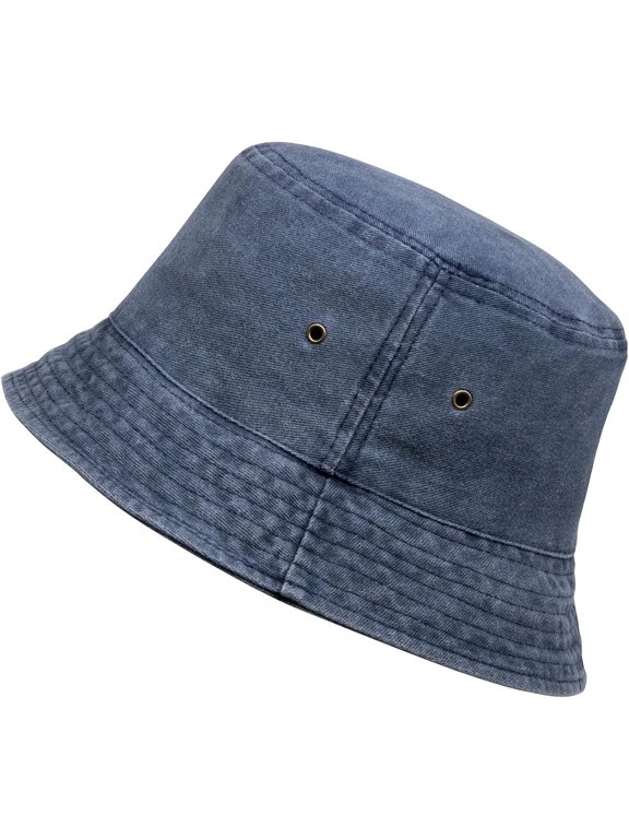 Vintage Washed Cotton Bucket Hat - for Women Men UV400 Protection Beach Washed Fishmen Cap Sun Hat Fishing Outdoor