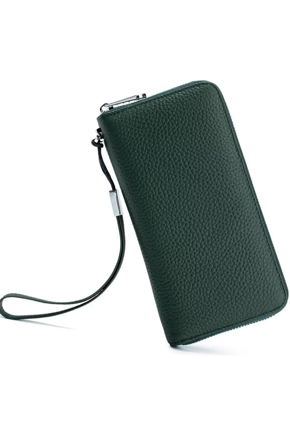 Wallet for Women RFID Blocking Leather Card Case Elegant Clutch Purse Travel Phone Wallet with Removable Wrist Strap