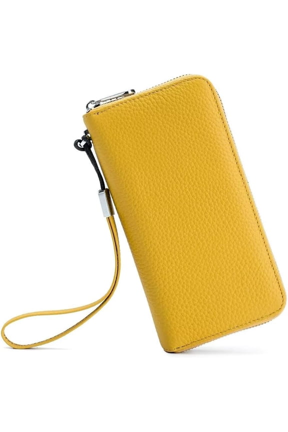 Wallet for Women RFID Blocking Leather Card Case Elegant Clutch Purse Travel Phone Wallet with Removable Wrist Strap