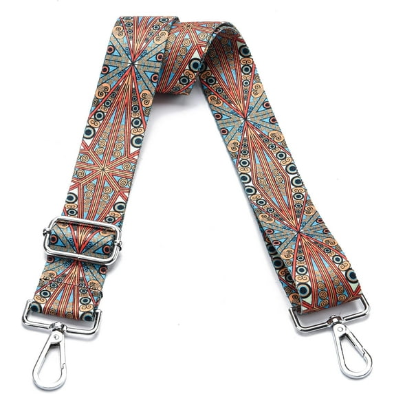 CoCoMangos Wide Purse Strap Adjustable Replacement Crossbody Bag Strap Silver Hardware Shoulder Straps