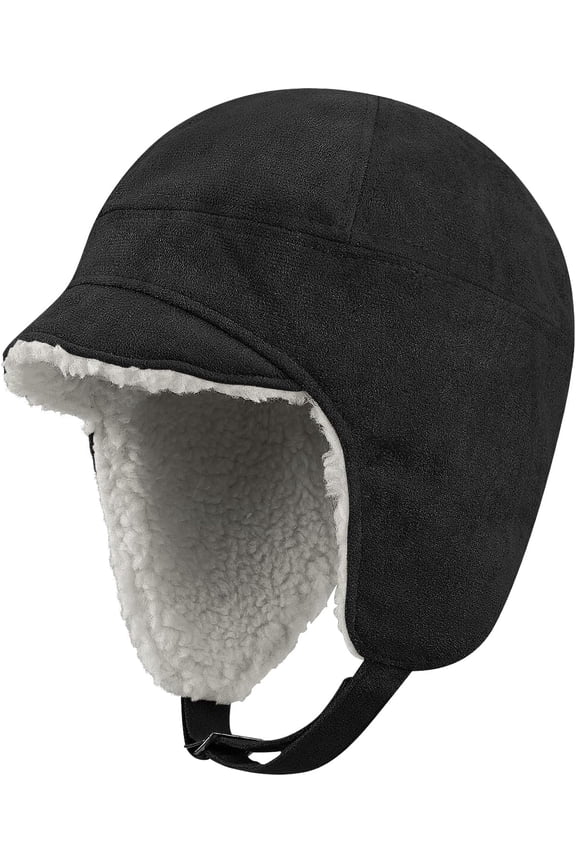 Winter Hat with Soft Short Brim Russian Trapper Hat Winter Trooper Hat Ear Flaps Ushanka Snow Skiing Eskimo Hat Cap