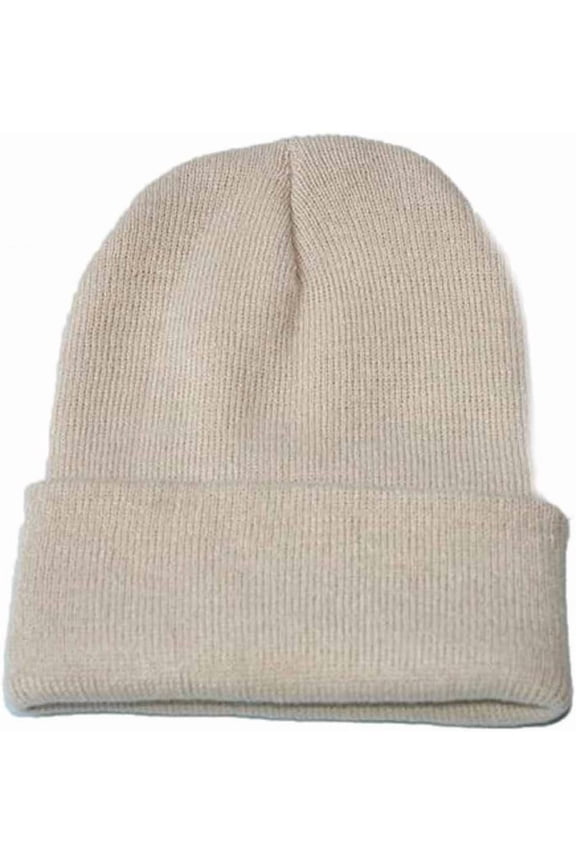 Winter Warm Knitted Cuffed Beanie Hats for Men Women Thermal Soft Slouchy Beanies Outdoor Skiing Cycling Skull Caps