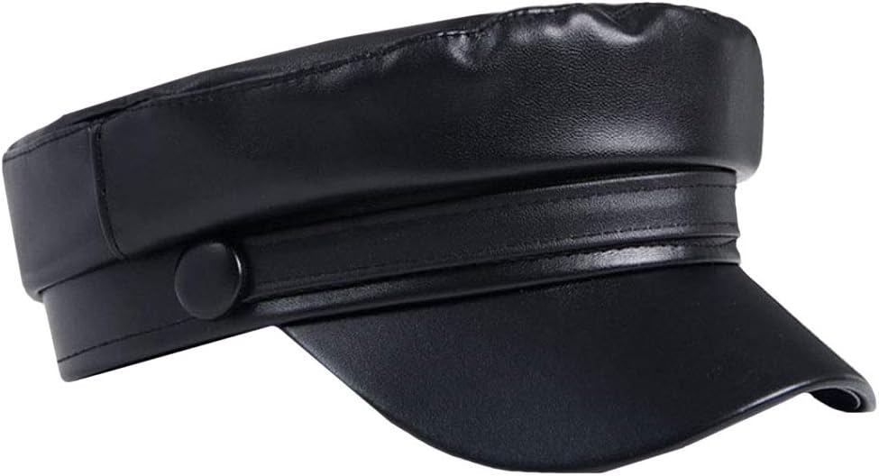 Béret Femme En Similicuir PU – Style Newsboy Classique, Tour De Tête 58 Cm, Réglable, Automne/hiver